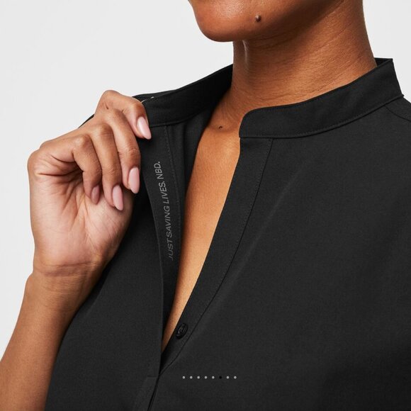 Figs Black Rafaela Oversized Scrub Top - Picture 6 of 10